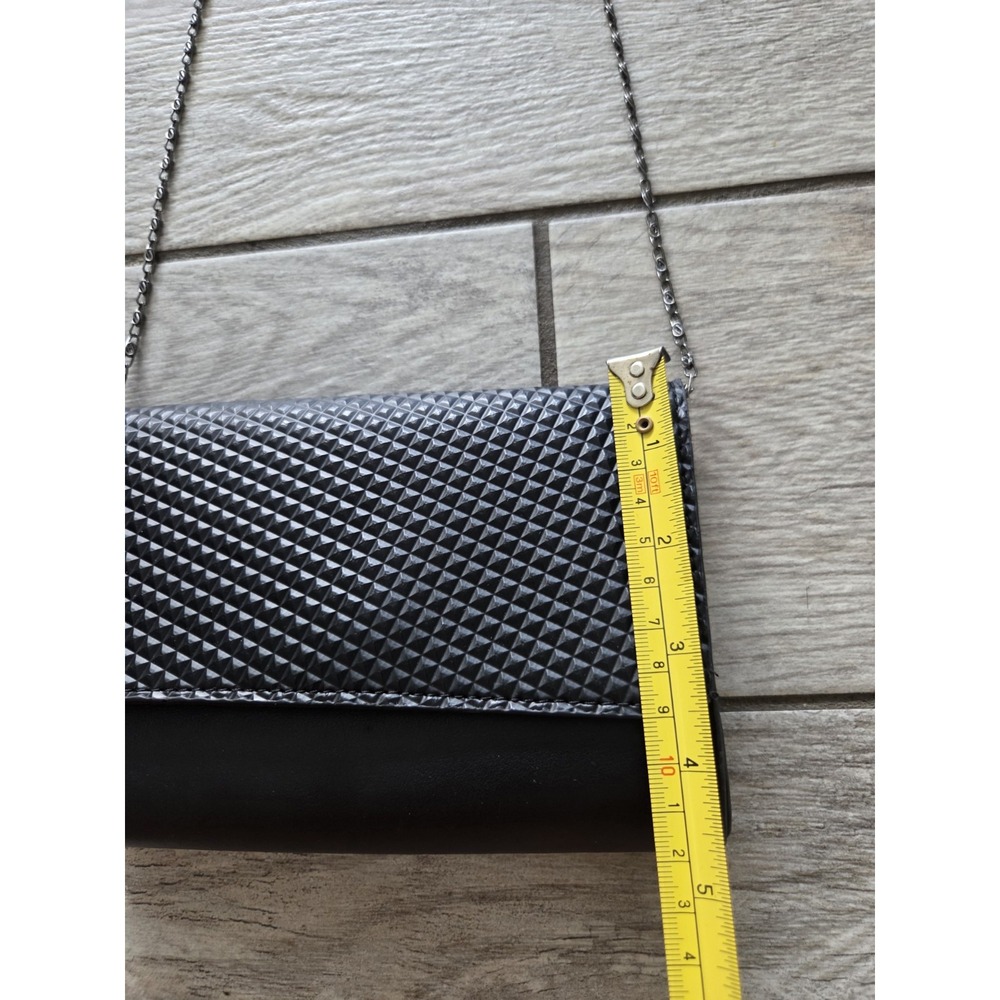 Neiman Marcus Black Evening Bag Studded Chain Strap Clutch Purse Cocktail Party - Picture 8 of 9
